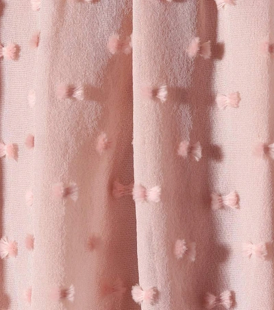 Shop Ulla Johnson Aurelie Silk And Cotton Midi Dress In Pink