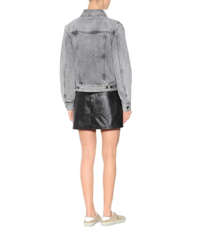 Shop Saint Laurent Denim Jacket In Grey