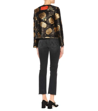 Shop Dolce & Gabbana Embellished Brocade Jacket In Multicoloured