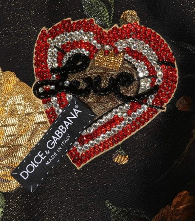 Shop Dolce & Gabbana Embellished Brocade Jacket In Multicoloured