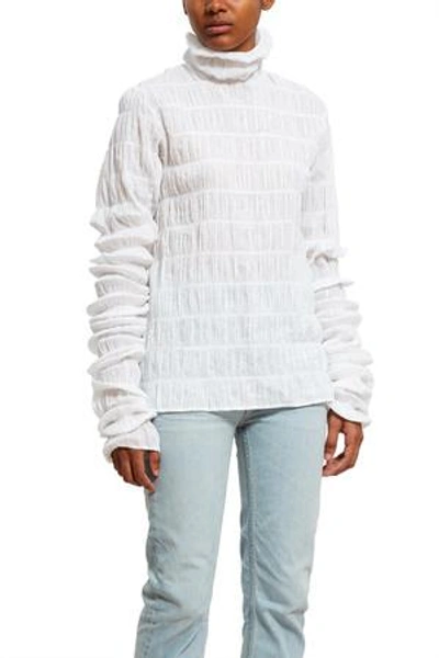 Shop Y/project Opening Ceremony Ruched Turtleneck Top In White