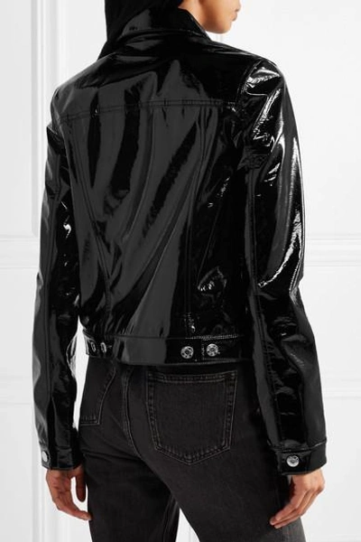 Shop Helmut Lang Vinyl Jacket In Black