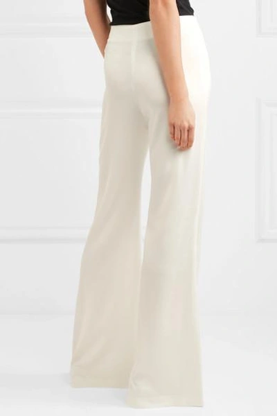 Shop Galvan Signature Hammered-satin Flared Pants In Usd