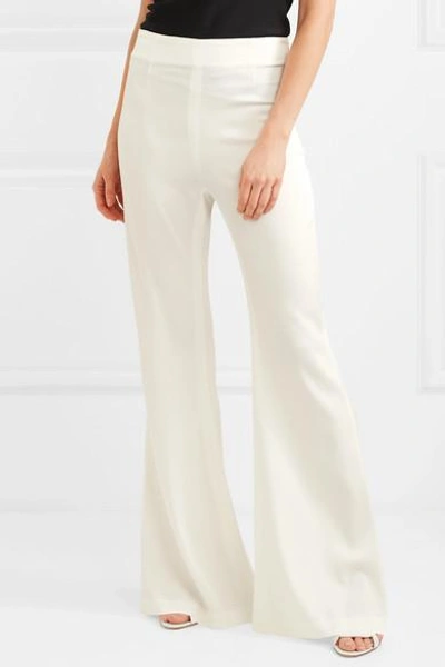 Shop Galvan Signature Hammered-satin Flared Pants In Usd