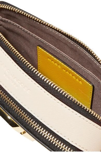 Shop Marc Jacobs Snapshot Color-block Textured-leather Shoulder Bag