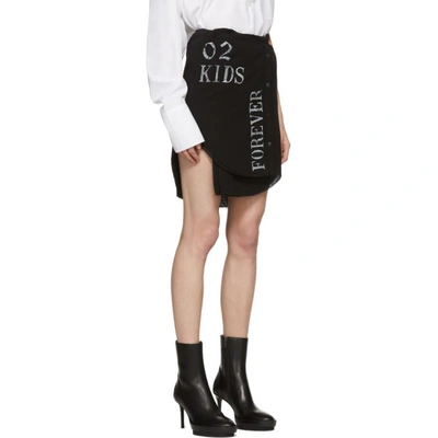 Shop Ann Demeulemeester Black Alexis Print Skirt In 098 Black