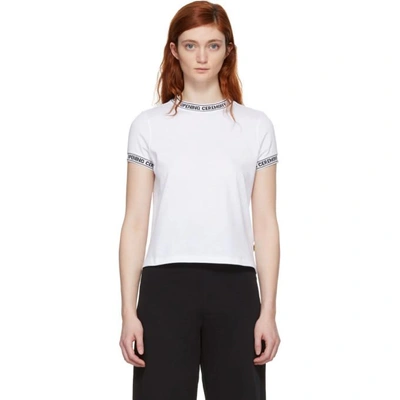 Shop Opening Ceremony White Banded Neck T-shirt In 1000 White