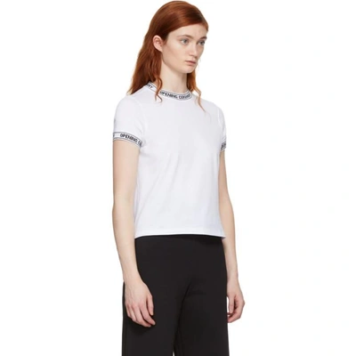 Shop Opening Ceremony White Banded Neck T-shirt In 1000 White