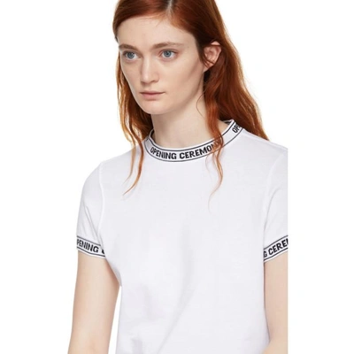 Shop Opening Ceremony White Banded Neck T-shirt In 1000 White