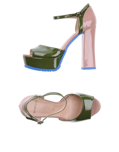 Shop Tipe E Tacchi Sandals In Military Green