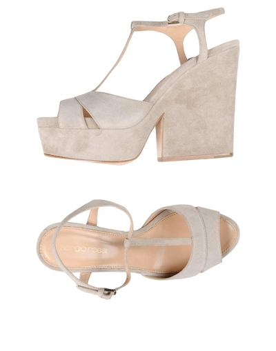 Shop Sergio Rossi Sandals In Dove Grey
