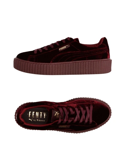 Shop Fenty X Puma Sneakers In Maroon