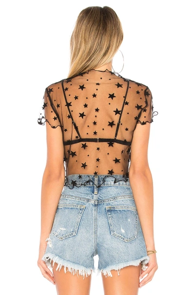 Shop By The Way. Sandra Mesh Star Top In Black