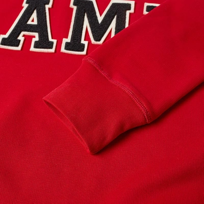 Shop Ami Alexandre Mattiussi Ami Patch Logo Crew Sweat In Red