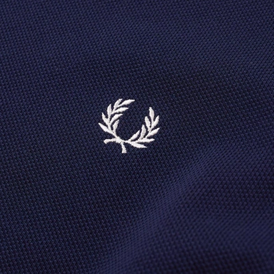 Shop Fred Perry Logo Sweat In Blue