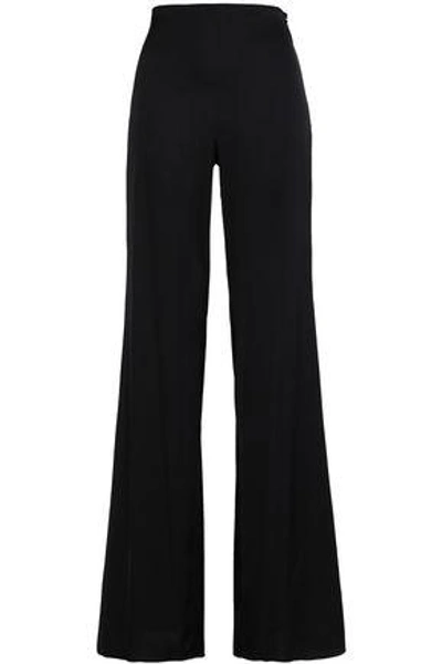 Shop Vionnet Woman Silk-blend Flared Pants Black