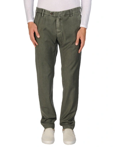 Shop Myths Casual Pants In Dark Green