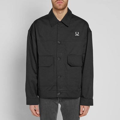 Shop Raf Simons Fred Perry X  Tape Detail Jacket In Black