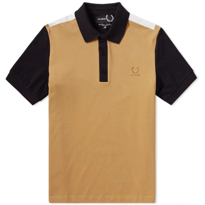 Shop Raf Simons Fred Perry X  Tape Detail Pique Polo In Yellow