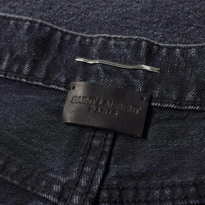 Shop Saint Laurent Low Rise Skinny Trash Jean In Black