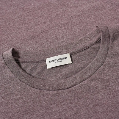 Shop Saint Laurent Vintage Lightning Print Logo Tee In Purple