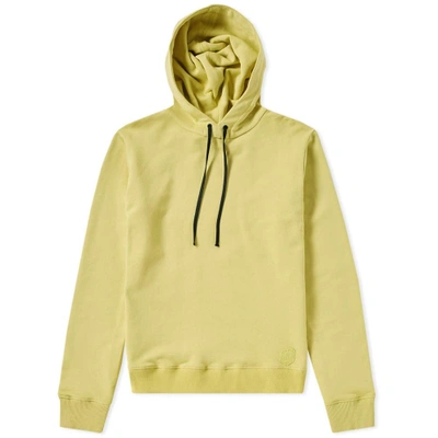 Shop Saint Laurent Patch Logo Hoody In Yellow