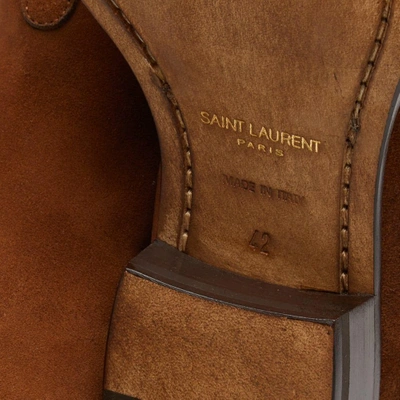 Shop Saint Laurent Wyatt 30 Jodhpur Suede Boot In Brown