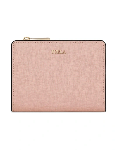 Shop Furla Wallet In Pale Pink