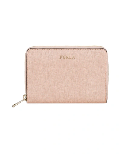 Shop Furla Wallet In Pale Pink