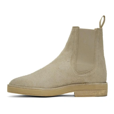 Shop Yeezy Taupe Chelsea Boots
