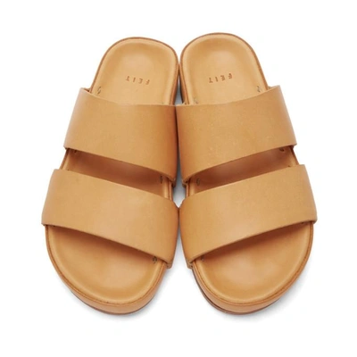 Shop Feit Tan Two-strap Sandals In Natural