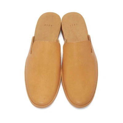 Shop Feit Tan Hand Sewn Slide Loafers In Natural