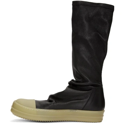 Shop Rick Owens Black Rubber Sock High-top Sneakers In 921 Blk Nat