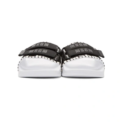 Black & White Suede Twin Logo Band Sneakers