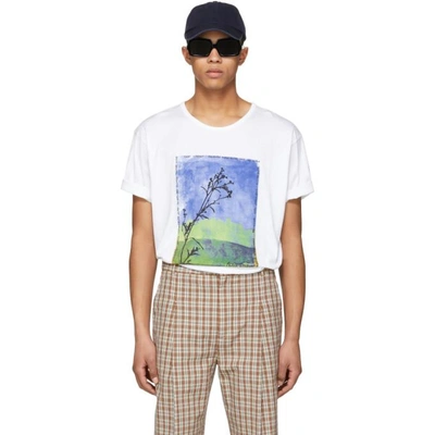 Shop Acne Studios White Naive Land T-shirt In Optwhite