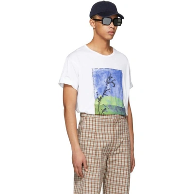 Shop Acne Studios White Naive Land T-shirt In Optwhite