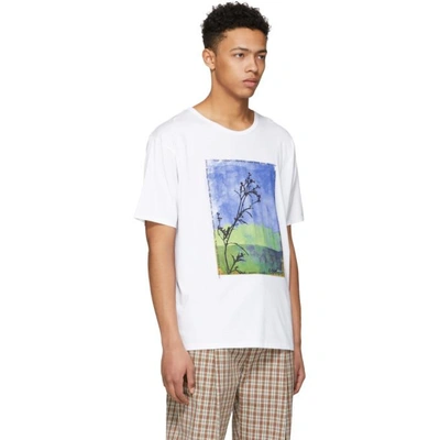 Shop Acne Studios White Naive Land T-shirt In Optwhite