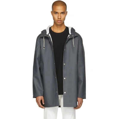 Shop Stutterheim Grey Stockholm Coat In 4002 Charco