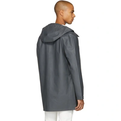 Shop Stutterheim Grey Stockholm Coat In 4002 Charco