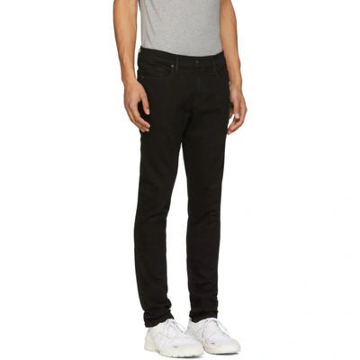 Shop Frame Black Lhomme Skinny Jeans In Noir