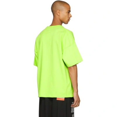 Shop Name Green Oversized Single Pocket T-shirt