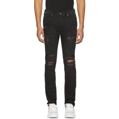 Shop Frame Black Lhomme Released Hem Skinny Jeans