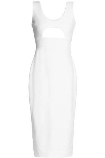 Shop Solace London Woman Cutout Crepe Dress White