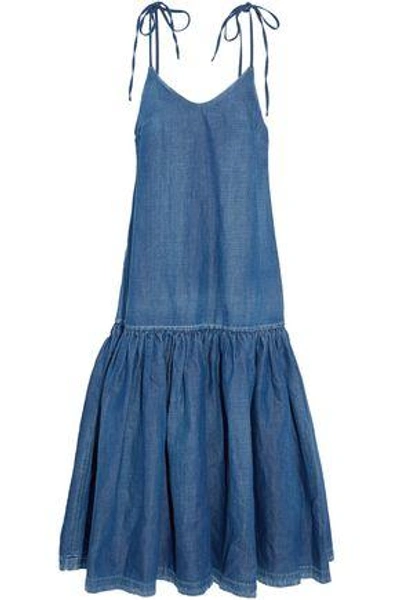 Shop Co Woman Denim Midi Dress Blue