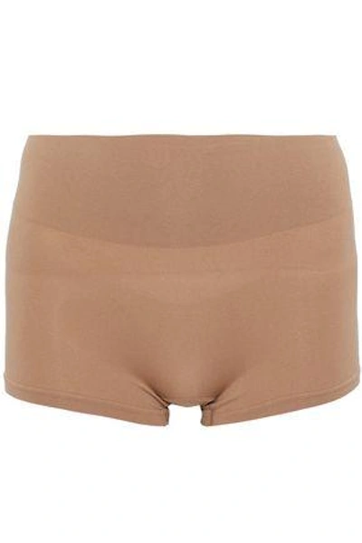 Shop Yummie By Heather Thomson Woman Stretch-jersey Shorts Sand