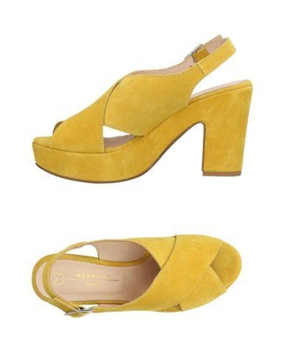 Shop Weekend Max Mara Sandals In Yellow