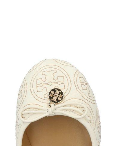 Shop Tory Burch Ballet Flats In Ivory