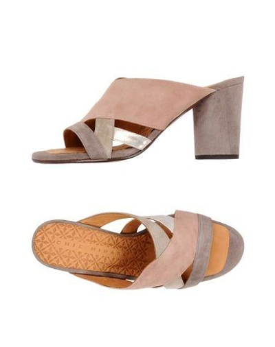 Shop Chie Mihara Sandals In Dove Grey