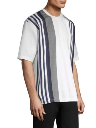 Shop Solid Homme Stripe Tee In White Navy