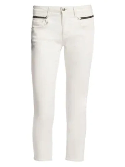 Shop R13 Biker Boy Crop Skinny Jeans In White Riot